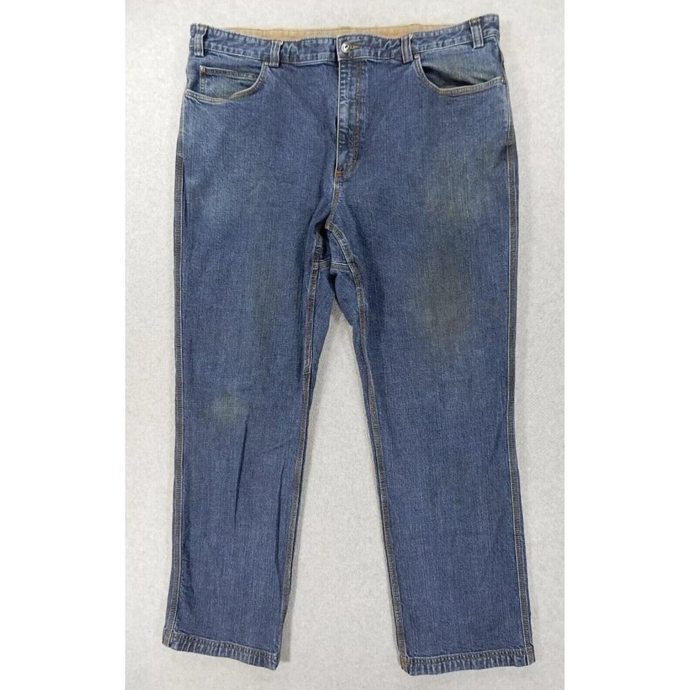 Duluth Trading Company 5 Pocket FLEX BALLROOM‎ Work Jeans (Men's 44x34) Blue